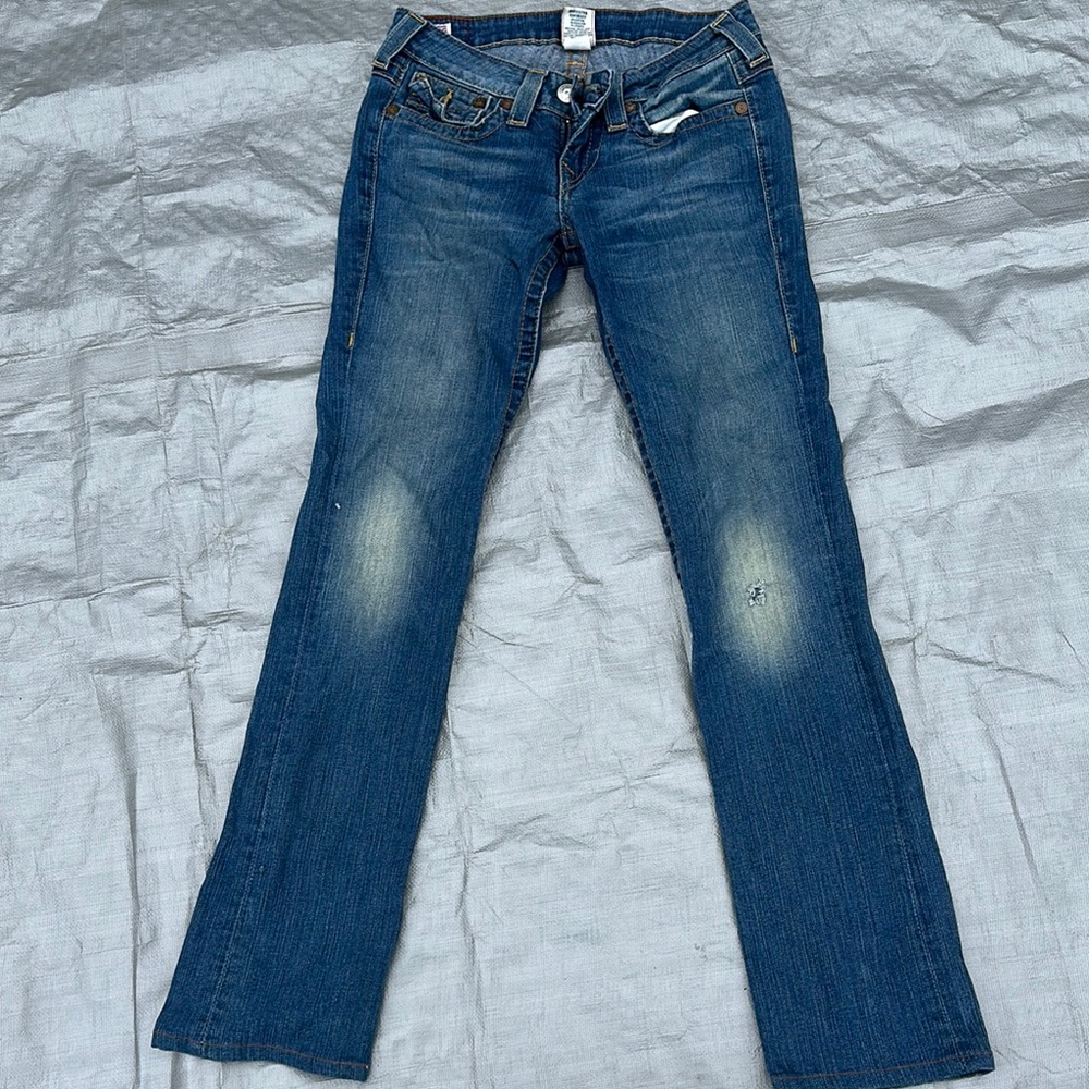 True Religion Dark Blue Straight Leg Jeans